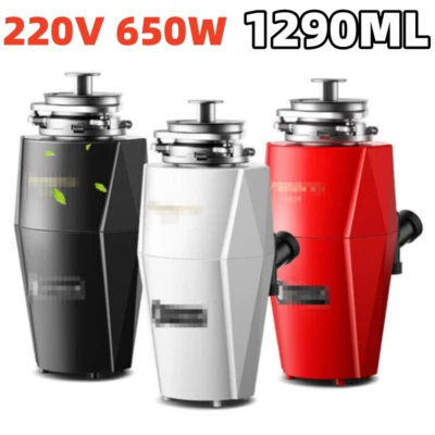 650W 1290ML Garbage Disposal Crusher Kitchen Stainless Steel Food Waste Disposer - Image 1 of 4