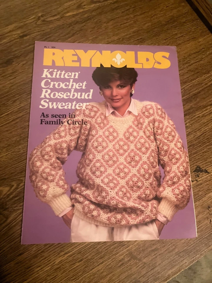 Suéter Rosebud Patrones Vintage de Reynolds - Gatito Crochet Foto 1 de 1