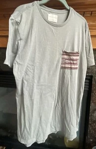 ON THE BYAS Gray T-Shirt Men’s Large Southwestern Striped Pocket Short Sleeves - Picture 1 of 9