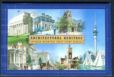 2002 New Zealand - Architectural Heritage Souvenir Mini Sheet Stamp Booklet - Image 1 of 2