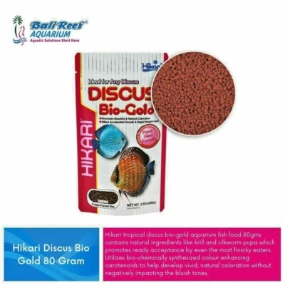 Hikari Discus Bio-Gold 80 gram Tropical Fish Food Granules Sinking Disc Pellets - Image 1 of 2