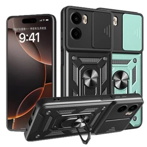 Slide Camera Protection Armor Back Ring stand Case For Motorola Moto G05 G55 G35 - Picture 1 of 26