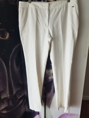 Pantalones de pierna recta ESCADA para mujer talla 44 Tsegana en blanco roto YJ01 Foto 1 de 4