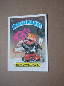Garbage Pail Kids 1985 New Wave Dave 30a GPK serie 1 OS1 * variación EX - Imagen 1 de 2