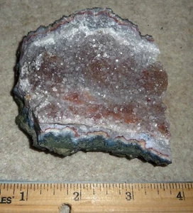 Geoda de cristal de amatista natural racimo de cuarzo espécimen druzy tinte rojizo - Imagen 1 de 3