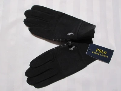 Guantes de hombre POLO RALPH LAUREN negros con pantalla táctil de cercanías PG0138 talla M Foto 1 de 4