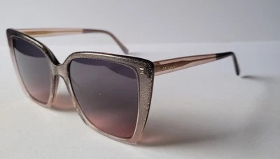 Gafas de sol Jimmy Choo Lessie Nude Gliter de gran tamaño gris degradado gato 56[]16 145 Foto 1 de 4