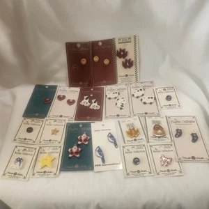 29 Ceramic Buttons Mill Hill Debbie Mumm JHB Santa Fogs Birds H3 - Picture 1 of 10