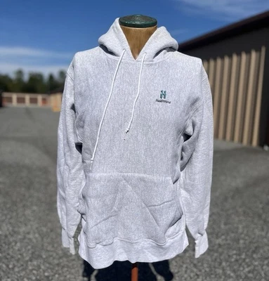 Vtg Lee Cross Grain Hoodie Men’s L Gray USA Made Heavyweight Reverse Weave Style - Image 1 of 4