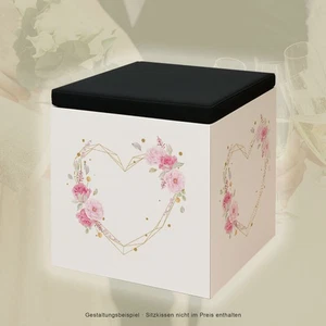 Premium Papphocker / Sitzwürfel Weiß – Hochzeitsdeko, Event & DIY Gestaltung - Bild 1 von 4