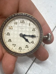 Vtg Sandoz Vuille 8 Day Swiss Car House Brass Clock Works - Picture 1 of 7