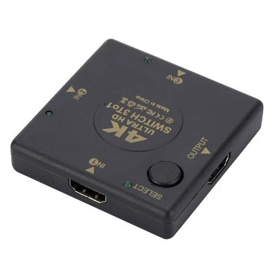 4K No Remote Control Three-port HDMI Switcher HD Video Converter Splitter - Image 1 of 4