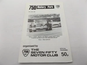 Mallory Park Program 24/6/84 1984 - 750mc car races - 750 Motor Club - Imagen 1 de 1