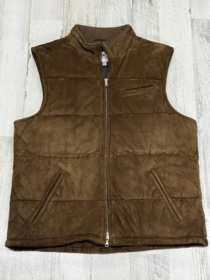 Peter Millar  Suede Vest Jacket Men's Size  Medium Lambs Wool - Image 1 of 4