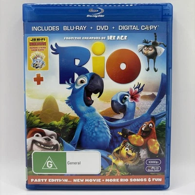 Rio Blu-Ray/DVD Animation Children Drama Family Children Jungle R4 & B As New - Image 1 of 3
