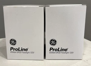 2 Pack GE PROLINE 65W BR30 130V Floodlight NOT LED BR30 bulbs FREE SHIP - Picture 1 of 6