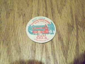 CLOVER FARM DAIRY GREENVILLE PENNSYLVANIA MILK BOTTLE CAP DAIRY,, - Picture 1 of 1