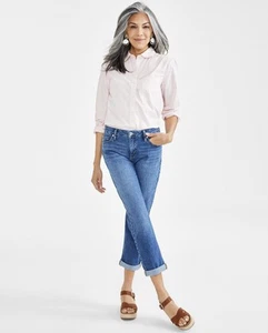 Style & Co. Damen Mid-Rise Relaxed Girlfriend Jeans Honey - Bild 1 von 4