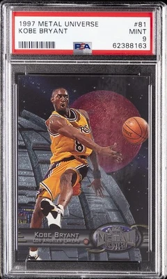 1997 METAL UNIVERSE #81 KOBE BRYANT PSA 9 - Image 1 of 2