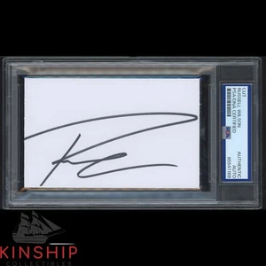 Russell Wilson signed 3x5 cut PSA DNA Slabbed Auto Bold Broncos HOF C5131 - Picture 1 of 1