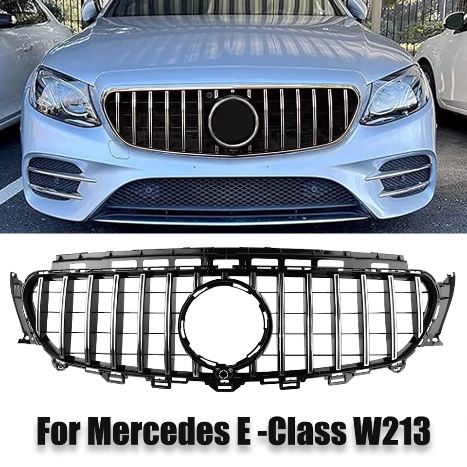 Front Grille Grill For Mercedes Benz W213 E300 E400 E500 E550 2016 2017-2020 NEW Foto 1 de 4