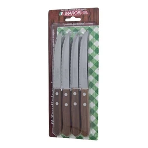 Coltelli Bistecca MARIETTI 12pz Lama Seghettata Acciaio - Tavola Carne Pizza - Photo 1/4