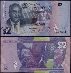 BELIZE 2 DOLLARS (P NEW) 2025 UNC - Picture 1 of 1