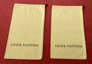 2 Vintage Louis Vuitton Cotton Dust Bags w Drawstring Closure Storage Gift Art - Picture 1 of 8