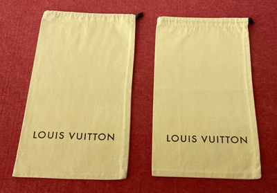 2 Vintage Louis Vuitton Cotton Dust Bags w Drawstring Closure Storage Gift Art - Image 1 of 4