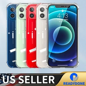 Funda protectora transparente a prueba de golpes para teléfono iPhone11 Pro XS MAX X XR 7 8 Plus SE 13 - Imagen 1 de 7