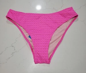 Cupshe Womens Hot Pink Bikini Swim Bottom Large W/glitter NEW Beach - Picture 1 of 6
