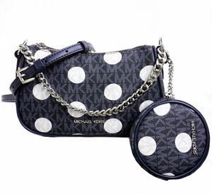 Michael Kors Tasche Umhängetasche Carmela SM Pouchette Xbody Navy ohne Anhänger - Bild 1 von 12