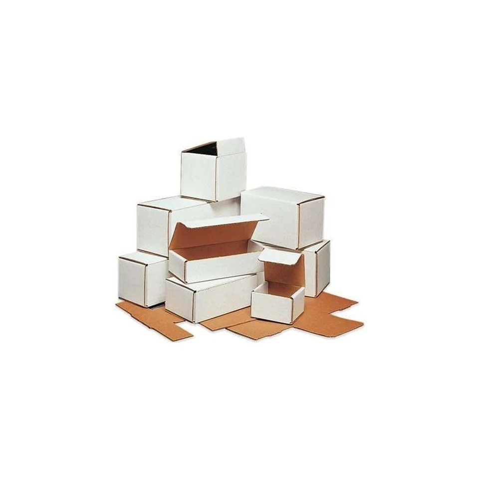 50- 9x6x1 White Corrugated Carton Cardboard Packaging Shipping Mailing Box Boxes - Image 1 of 1