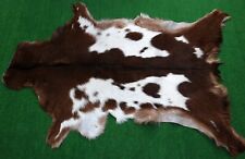 New Goat hide Rug Hair on Area Rug Size 36"x22" Animal Leather Goat Skin G-5832