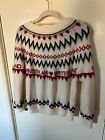 H&M Winterland Womens Winter RELAXED Pullover Sweater Jumper Medium Worn Once