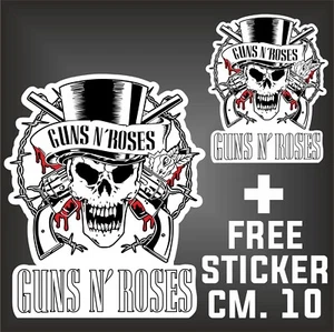 PEGATINA Guns 'n Roses MUSIC Calcomanía HARD ROCK METAL PUNK + PEGATINA LIBRE CM. 10 - Imagen 1 de 1