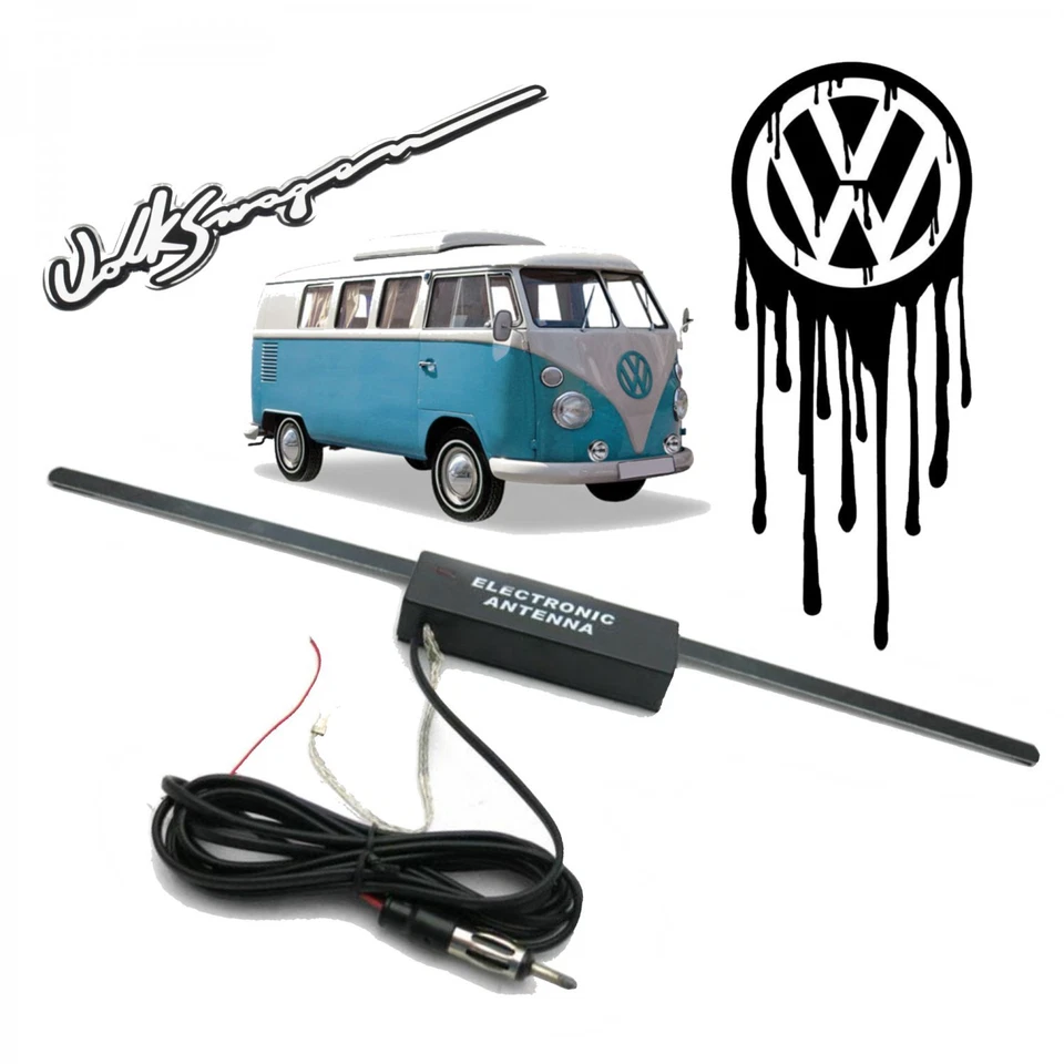 Amplificador de señal de radio FM antena amplificada oculta Volkswagen VW Transporter Samba Foto 1 de 4