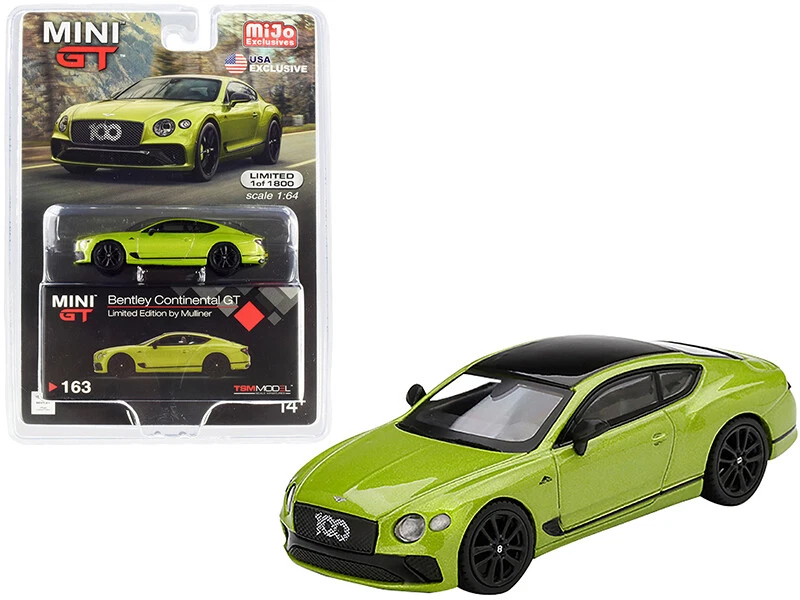 Mini GT 1 64 Green Bentley CONTINENTAL GT Diecast Model Car MGT00163