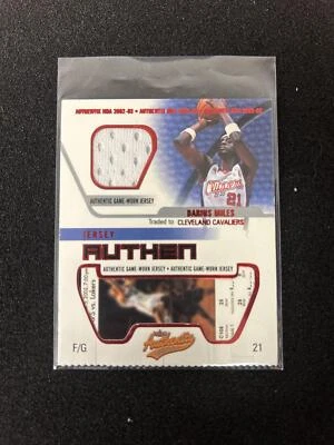 2002-03 Fleer Authentics #21 Darius Miles Jersey Authentix - Image 1 of 2