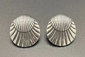 Pendientes de clip Pr Of Georg Jensen de plata esterlina con forma de concha # 107 - Imagen 1 de 11
