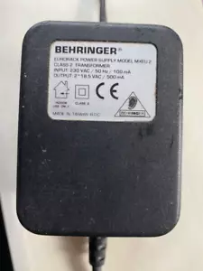Genuine Behringer Eurorack MXEU2 (MXUK2) Power Supply Mains Adapter 18.5VAC 0.5A - Imagen 1 de 5