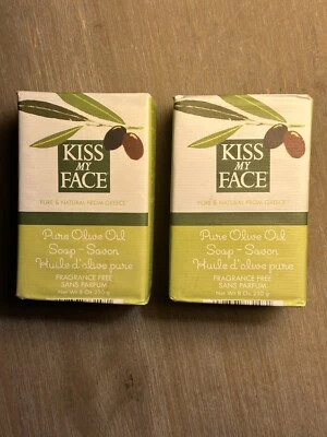 Barras de sabão de azeite puro Kiss My Face sem perfume novos ingredientes naturais - Imagem 1 de 4
