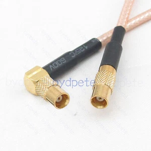 MCX female to MCX female right angle 90 degree RG179 cable Coaxial Coax 75ohm - Picture 1 of 4