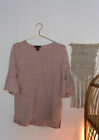 Adrianna Papell Heather Pink Bell Sleeve Blouse Sz.S Nwt!