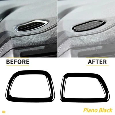 2X Cubierta de ventilación de desempañamiento de tablero negro brillante para piano para Honda Ridgeline Pilot Foto 1 de 4
