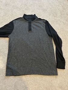 Nice Banana Republic Shirt Pullover With Buttons Black And Gray Medium