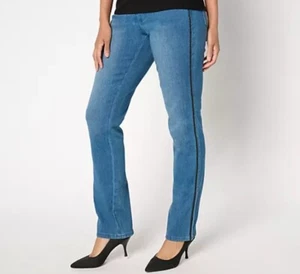 Belle Kim Gravel Pet Flexibelle Braided Trim Straight Jean RinseWash P12 A663075 - Bild 1 von 15