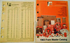 Vintage Old 1983 Fram Master Parts Catalog AH-3170H w Price Sheet