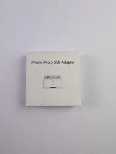 Genuine Apple iPhone Micro USB 30 pin male to Micro USB female Apple MD099ZM/A - Afbeelding 1 van 9