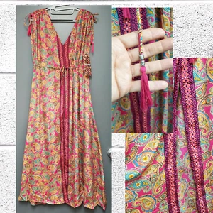 SALE*NEW Anthropologie ME 2 MAGIC Gypsy Bohemian maxi~sleeveless DRESS~Medium M - Picture 1 of 3